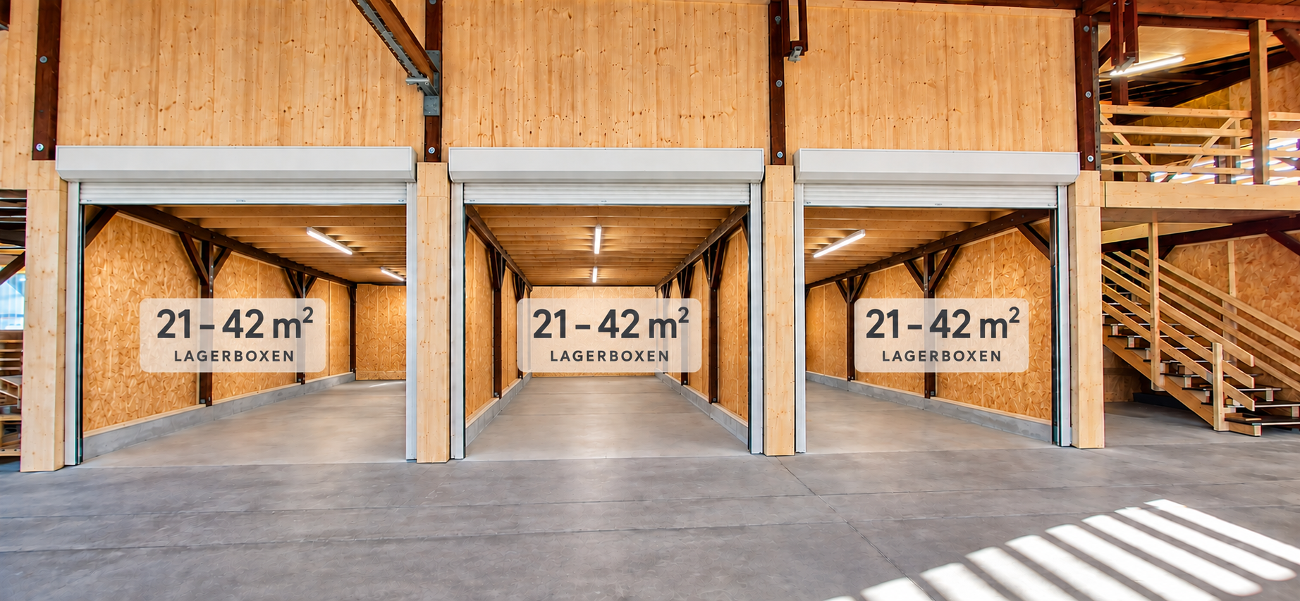 Lagerpark EG mit Boxengröße 21bis42qm Stand 07.10.26